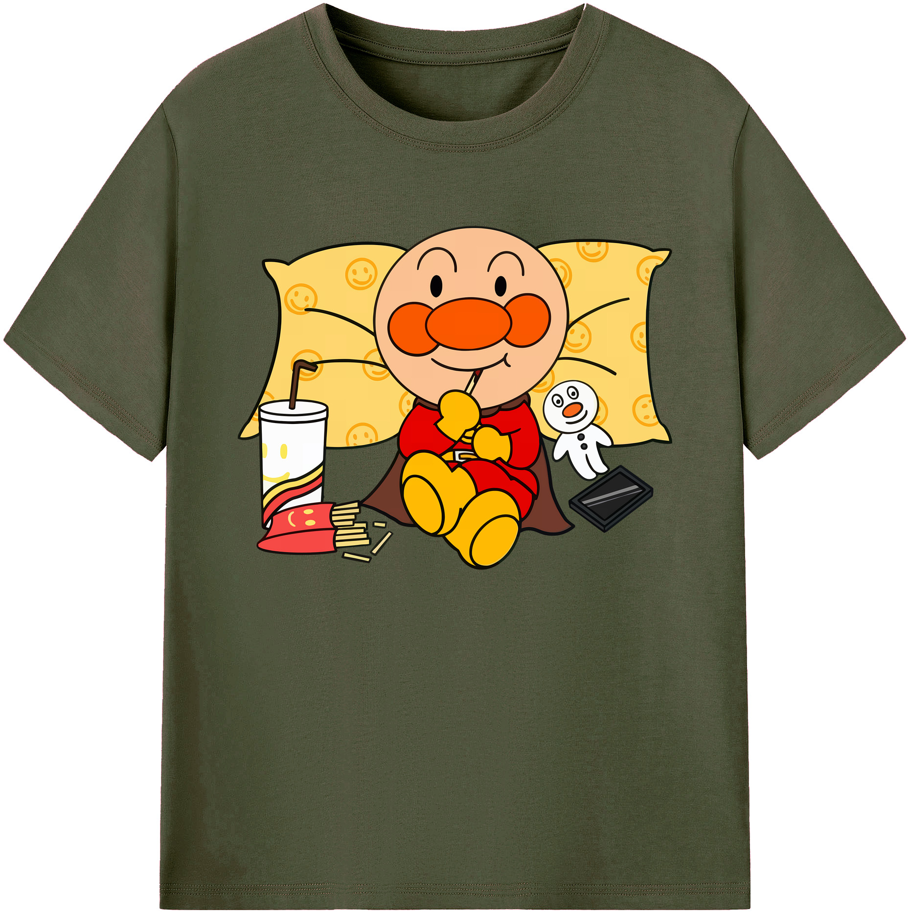 （画像用） アンパンマン Anpanman 綿100％ メンズ半袖Tシャツ｜肌触りやわらか＆通気性